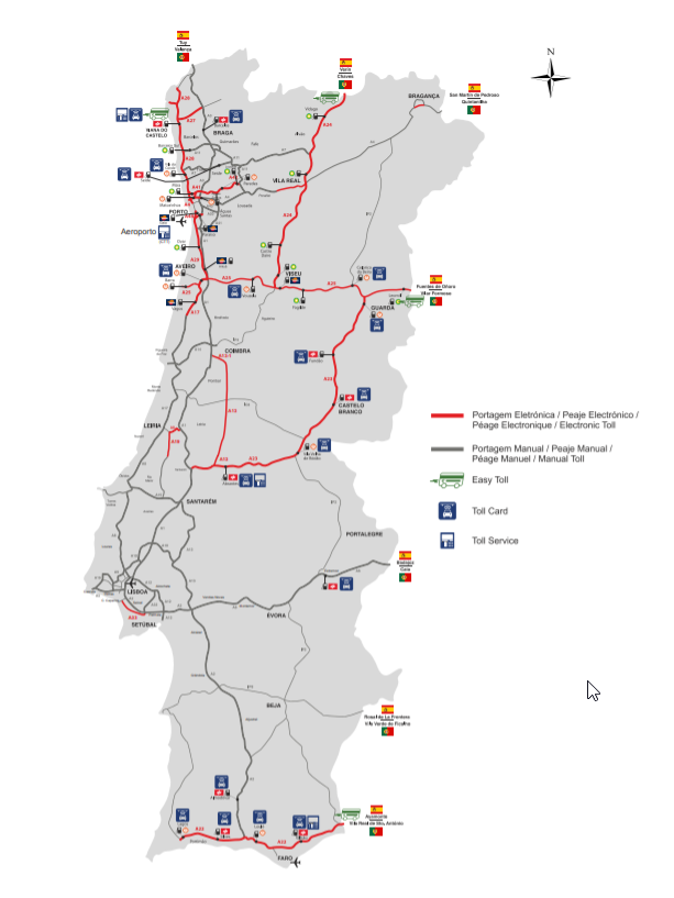 peajes de portugal tarifas y métodos de pago