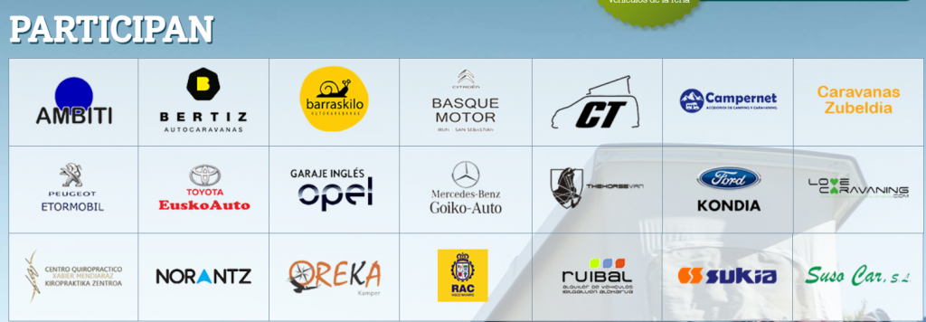 espositores de la feria caravantur 2020 celebrada en Ficoba