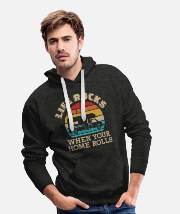 sudadera hombre life rocks when your home rolls