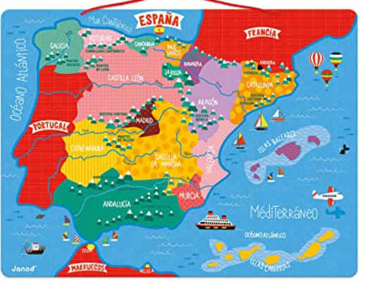 puzzle de madera magnético de españa