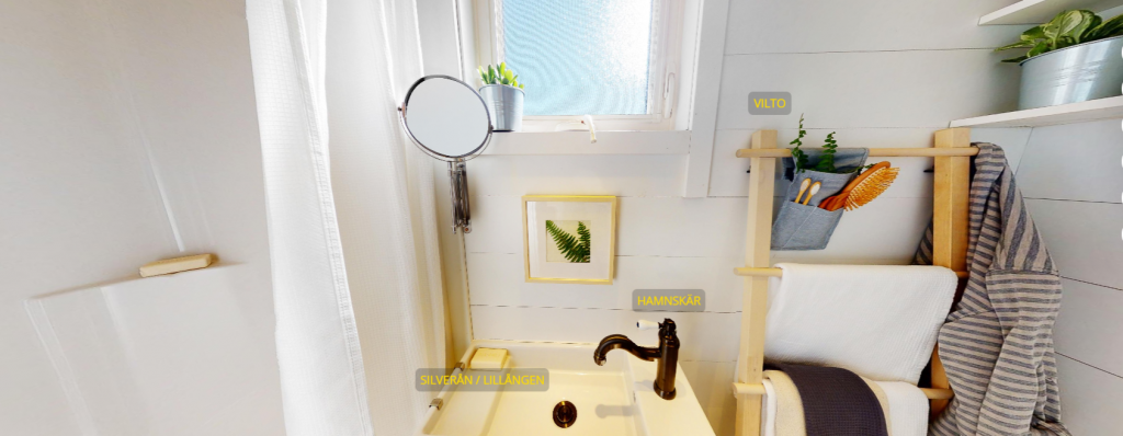 Detalles del cuarto de baño de la Tiny home Projectde Ikea