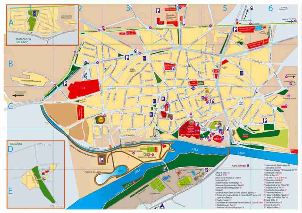 plano de Valencia de Don Juan en León o Coyanza