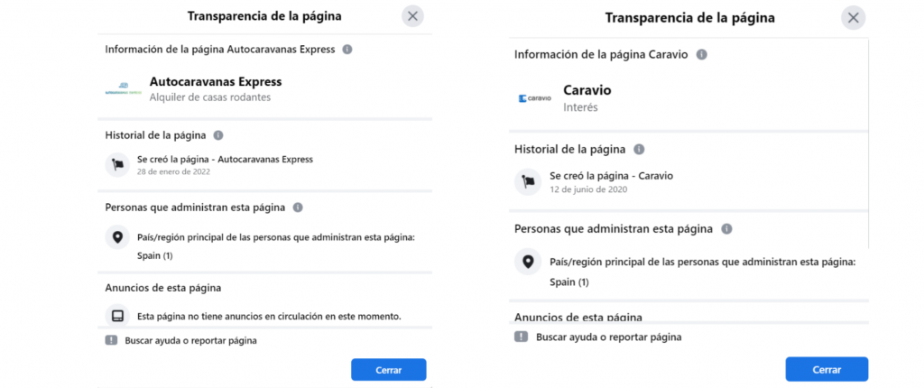 trasnparencia facebook falso sorteo caravio autocaravanas express