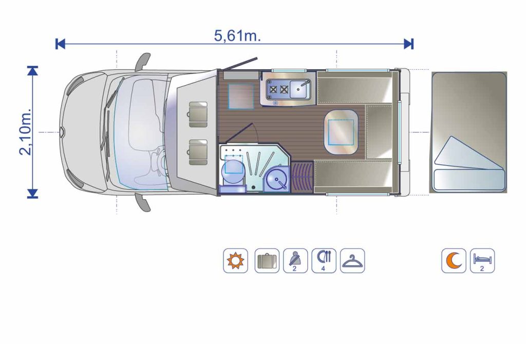 plano de autocaravana bela trendy 2