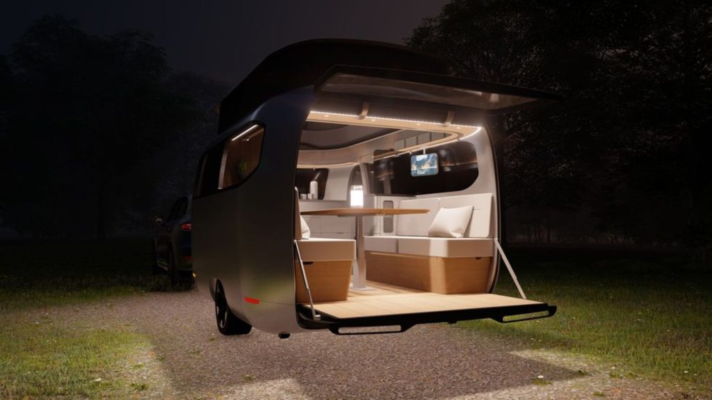 zona de descanso Airstream Studio FA Porsche Concept Travel Trailer. 